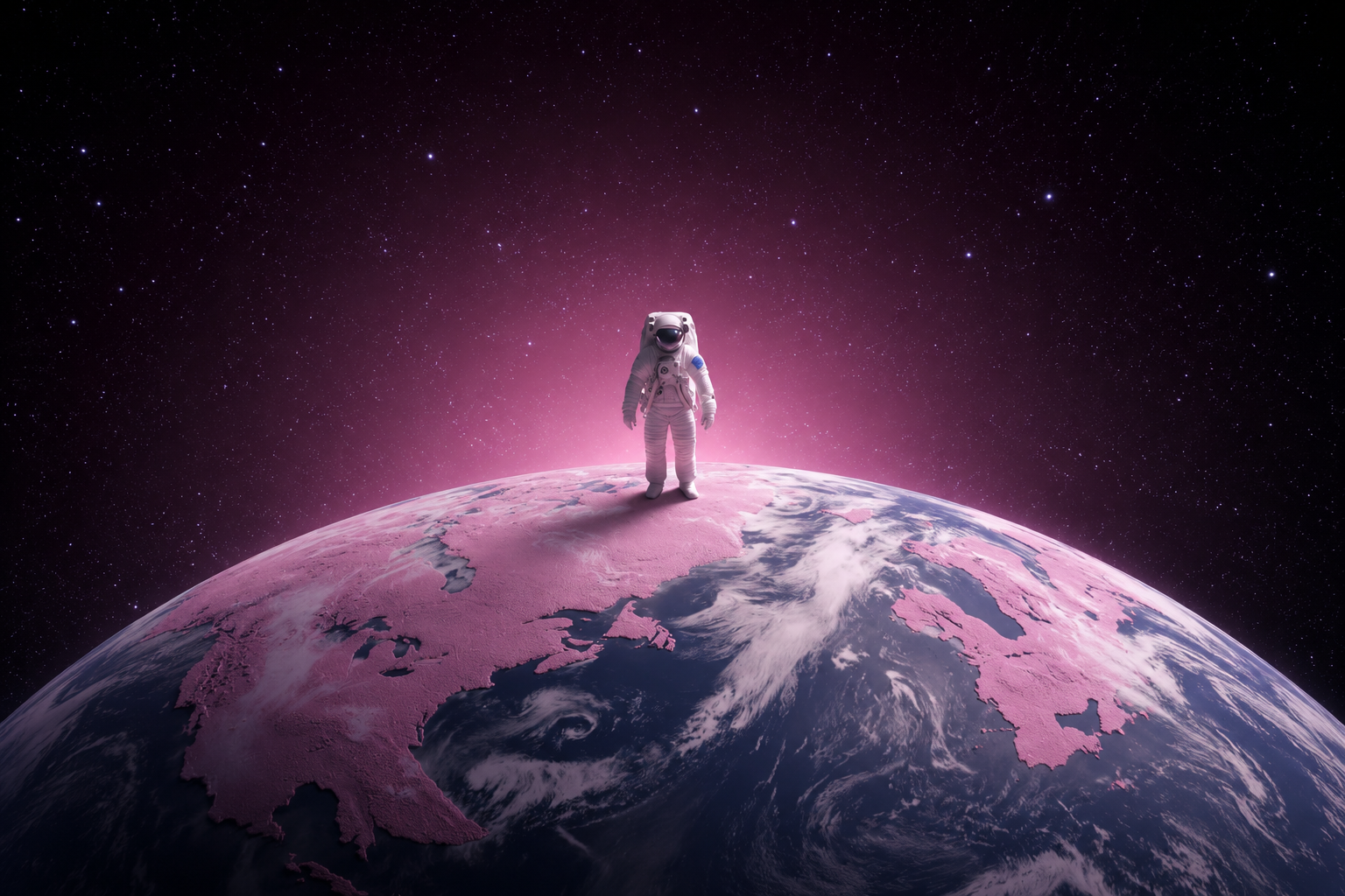 Astronaut on planet